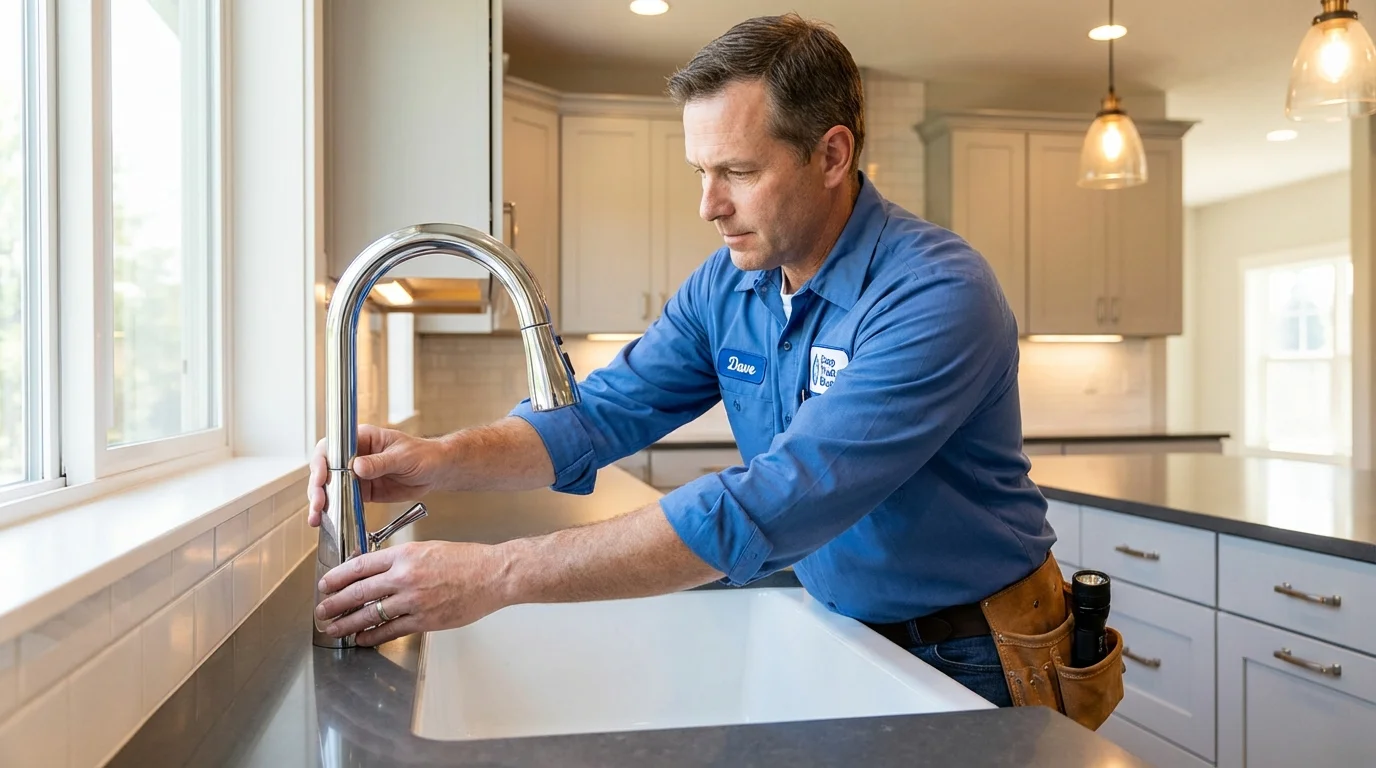 Kitchen faucet installation by Johns Plumbing LLC in Westmorland